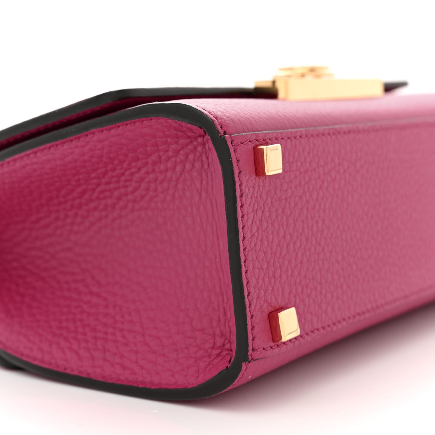 Moynat Taurillon Blush Rejane BB Fuchsia 8 of 9