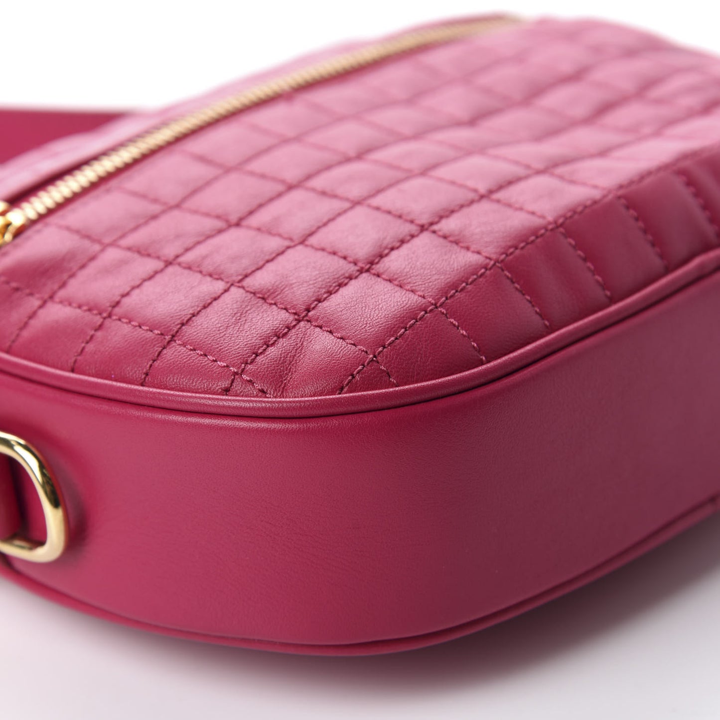 Calfskin Quilted Small C Charm Bag Pink