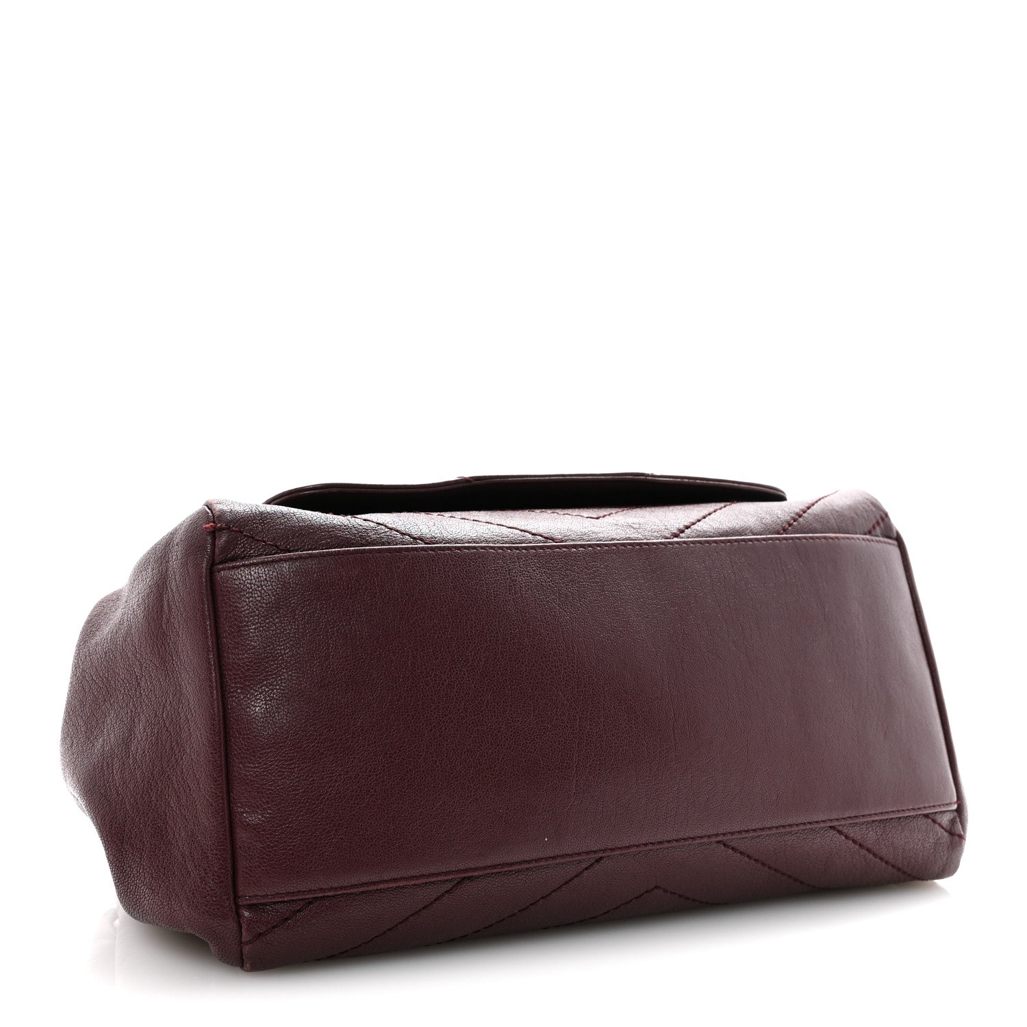 Saint Laurent Vintage Lambskin Chevron Monogram Medium Nolita  Amaranto 4 of 13