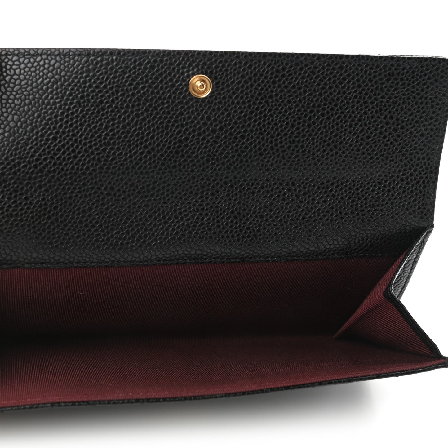 Caviar Quilted CC French Flap Wallet Black