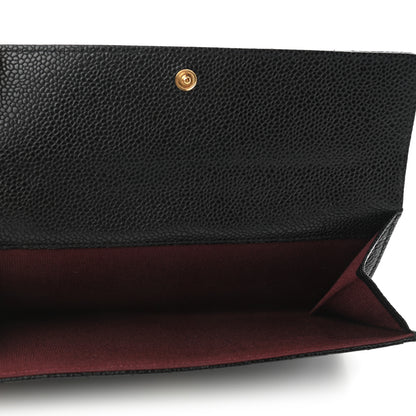 Chanel Caviar Quilted CC French Flap Wallet Black 7 of 9