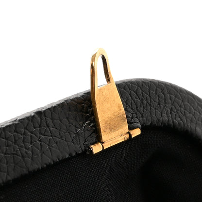 Balenciaga Grained Calfskin Logo Cloud Clutch XS Black 9 of 12