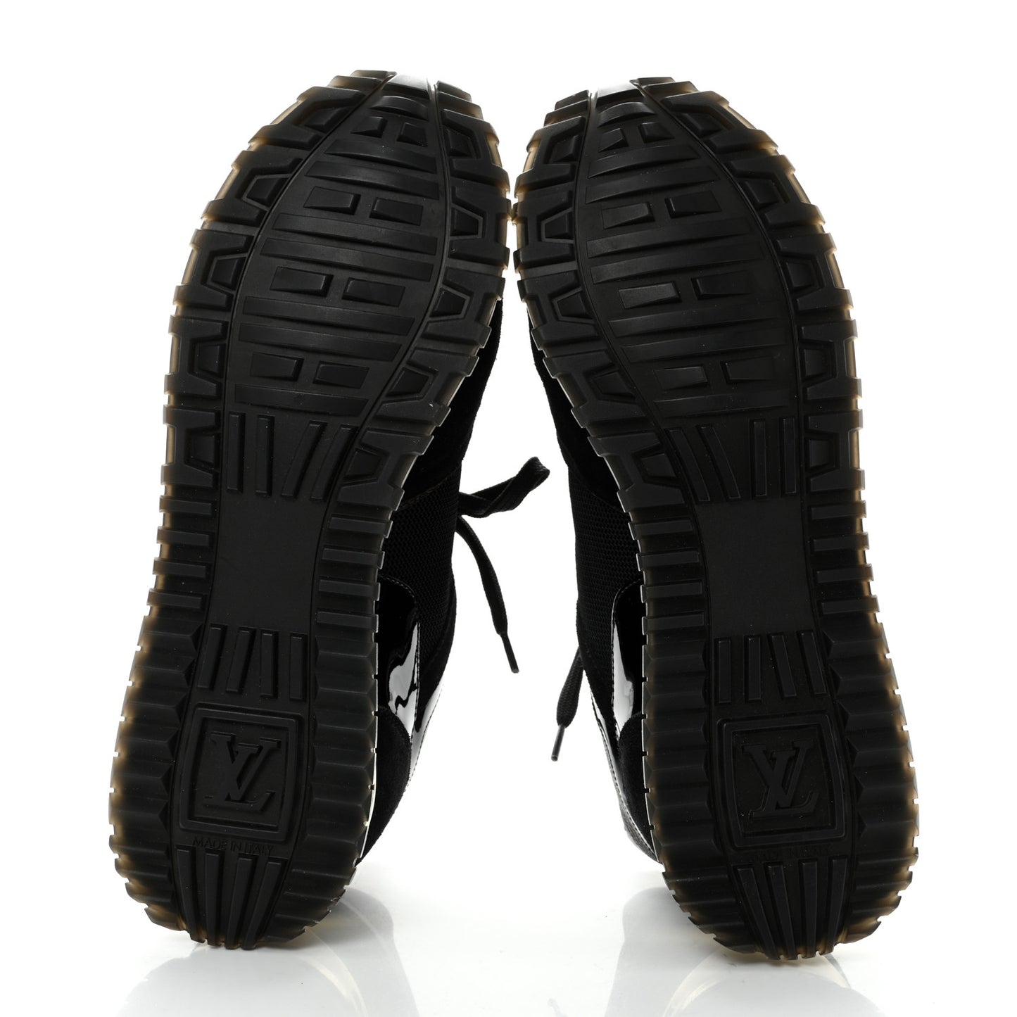 Suede Monogram Run Away Sneakers 38.5 Black