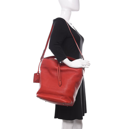 Burberry Grainy Calfskin Medium Ashby Hobo Cadmium Red 2 of 13