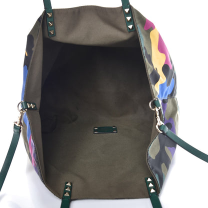 Valentino Garavani Canvas Camouflage Rockstud Reversible Tote Multicolor 8 of 20