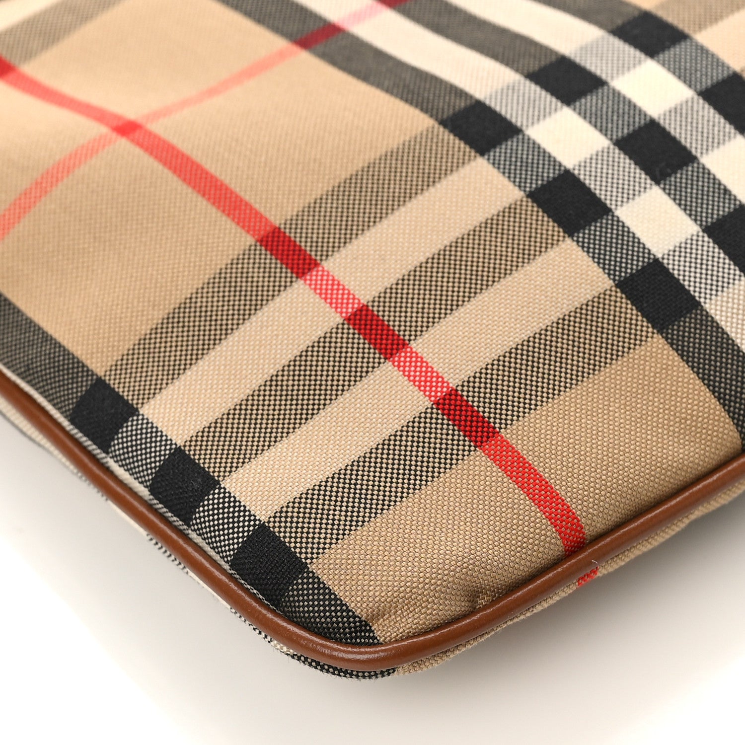 Burberry Horseferry Check Peyton Crossbody Clutch Bag Brown 7 of 8