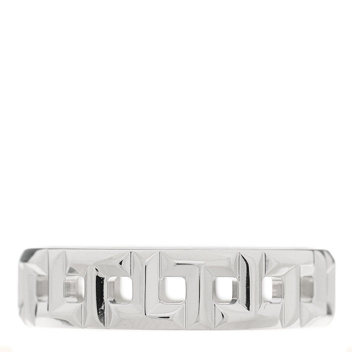 Tiffany 18K White Gold Wide T True Ring 58 8.25 1 of 5