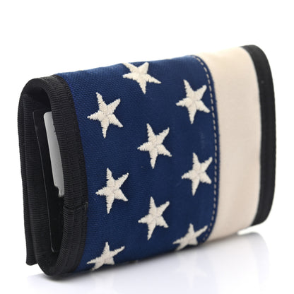 Saint Laurent Canvas American Flag Print Buffalo Compact Wallet 3 of 6