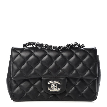 Chanel Lambskin Quilted Mini Rectangular Flap Black 1 of 10