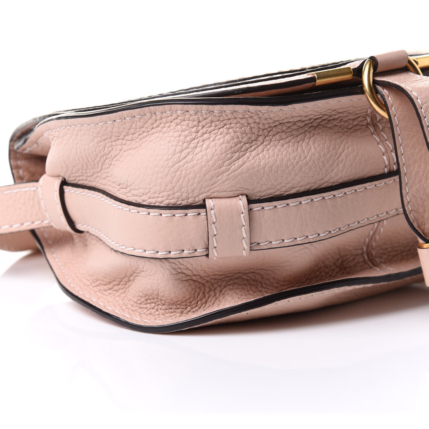 Calfskin Marcie Round Crossbody Bag Blush Nude