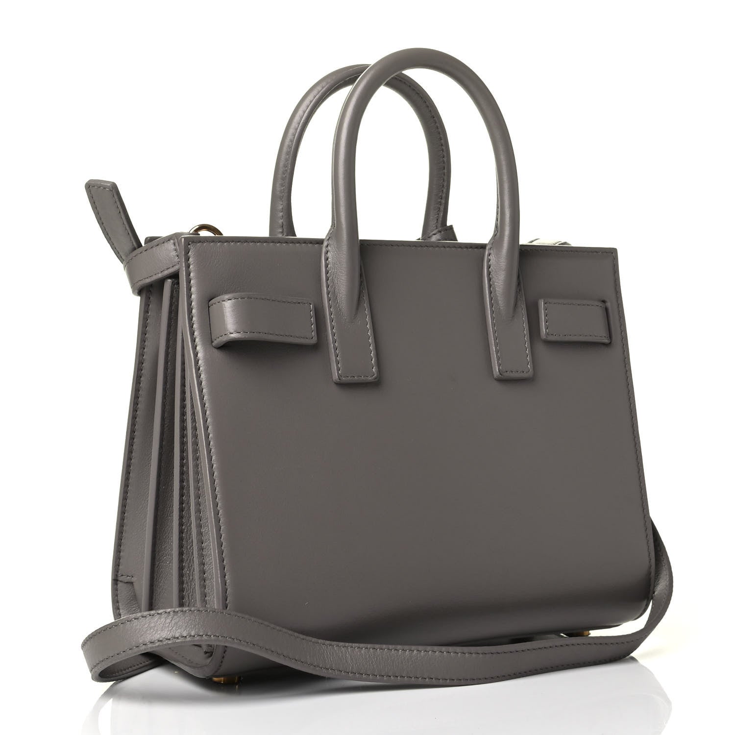 Saint Laurent Calfskin Nano Sac De Jour Fog 2 of 7