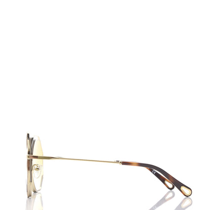 Chloe Octagonal Sunglasses CE132S Havana Yellow 3 of 7