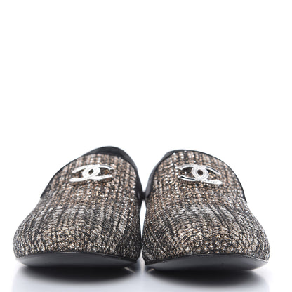 Chanel Fantasy Tweed CC Mocassin Loafers 38.5 Pink Black 2 of 11