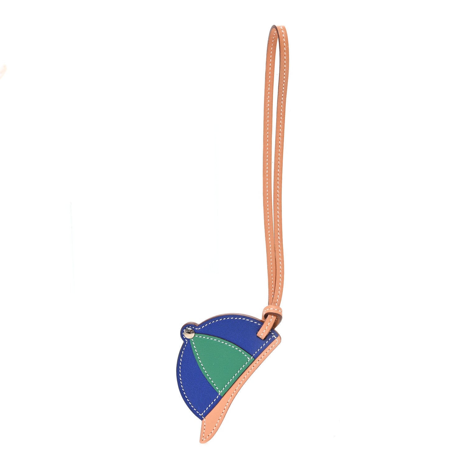 Hermes Butler Swift Paddock Bombe Bag Charm Sable Bleu Electrique Vert Vertigo 1 of 3