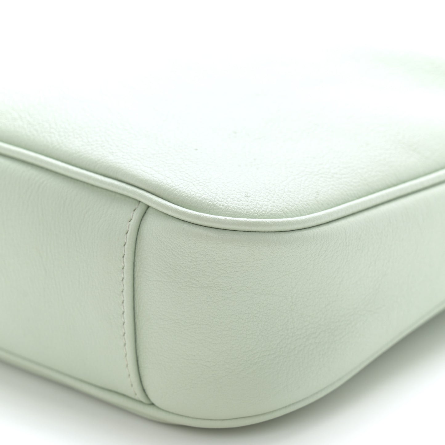 Softy Wonka Textured Dollar Calfskin Small Diana Shoulder Bag Pale Green