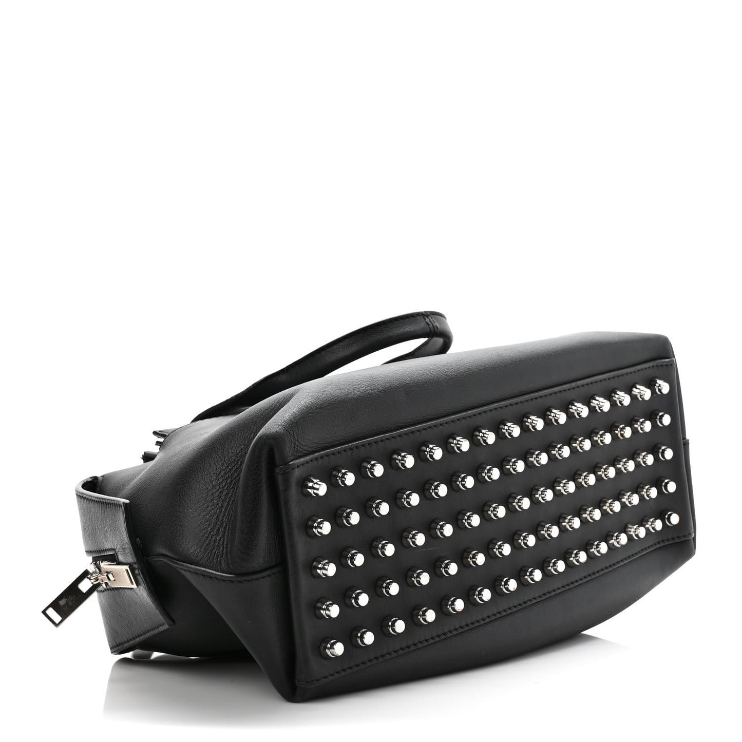 Calfskin Small Rogue Satchel Black Silver Hardware