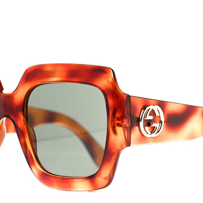 Gucci Acetate Square Frame Sunglasses GG 0053S Havana 5 of 5