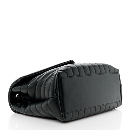 Saint Laurent Calfskin Y Quilted Monogram Monochrome Medium Loulou Chain Satchel Black 4 of 13