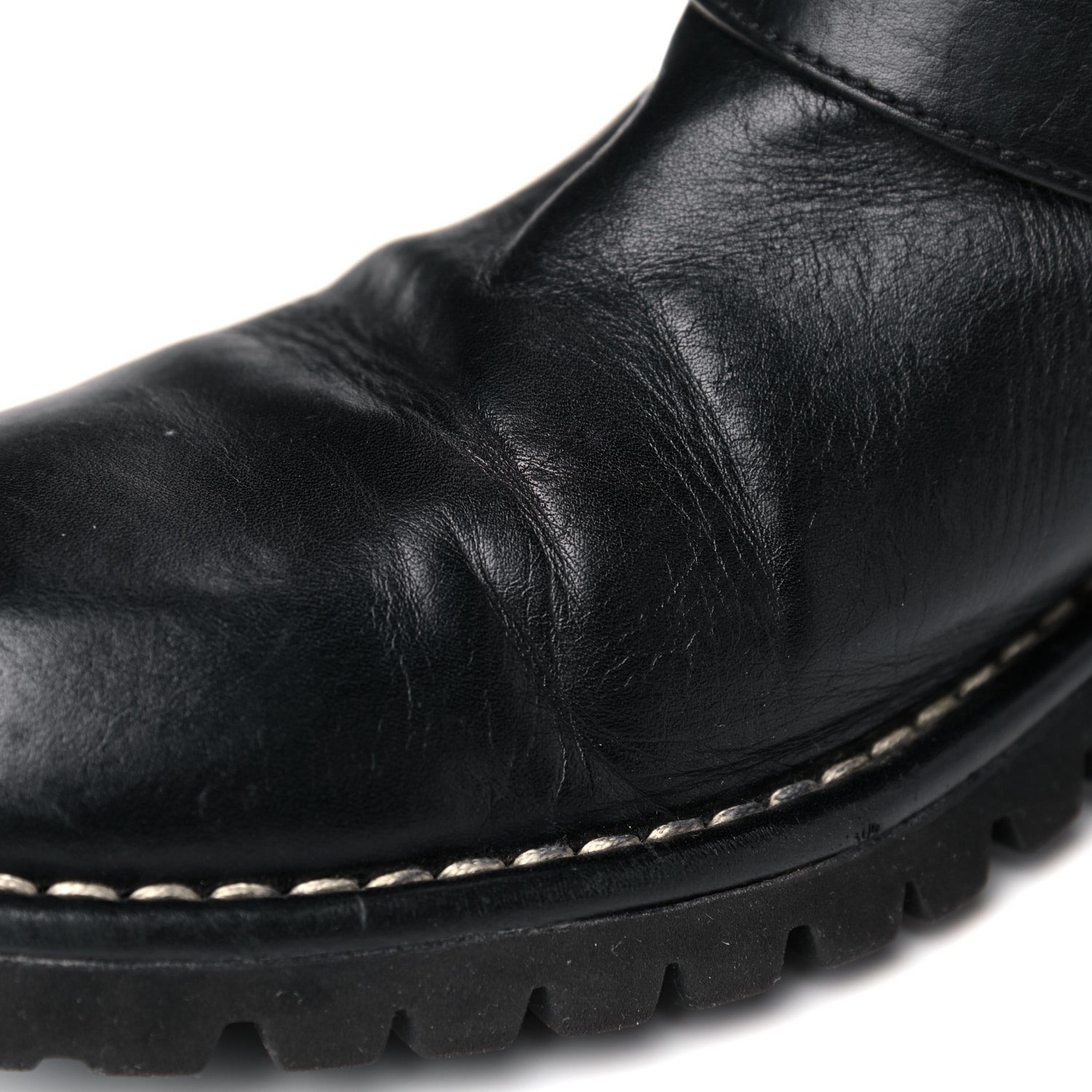 Chanel Calfskin Quilted Biker Boots 40.5 Black 11 of 12