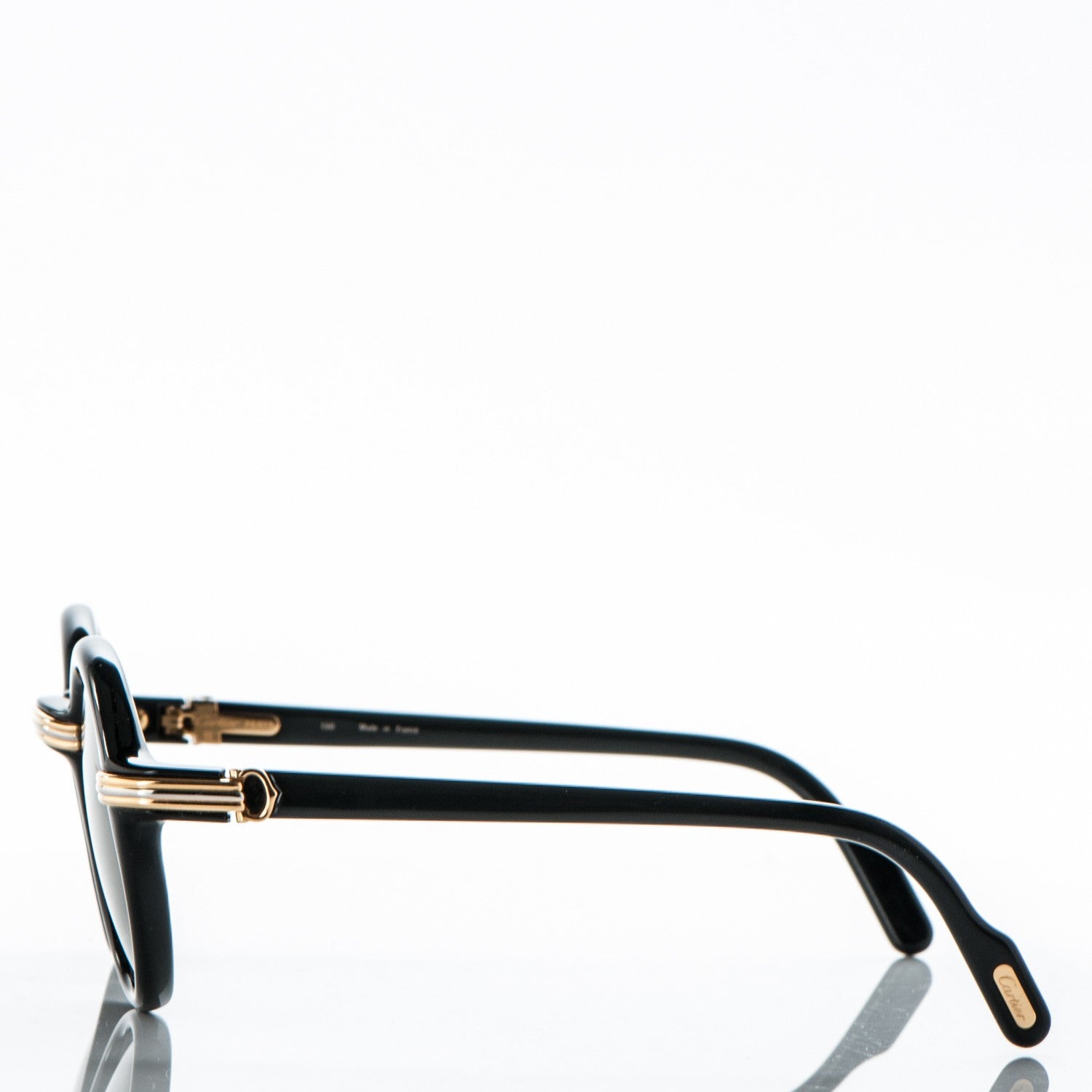 Cartier Vintage Cabriolet Sunglasses 130 Black Gold 2 of 6