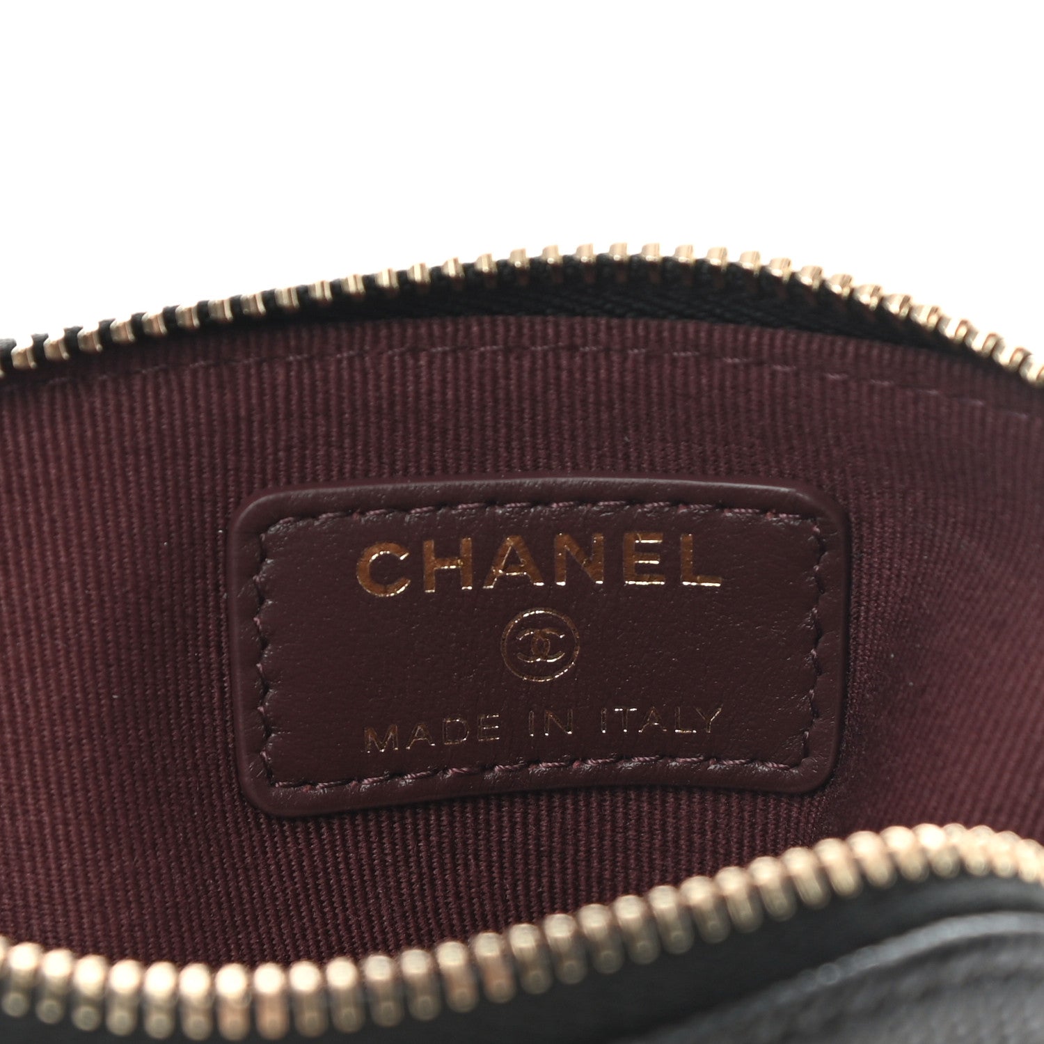 Chanel Caviar Quilted Zip Card Holder Wallet Black 6 of 8