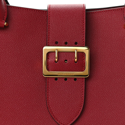 Burberry Soft Grain Calfskin Medium Buckle Tote Parade Red 8 of 12