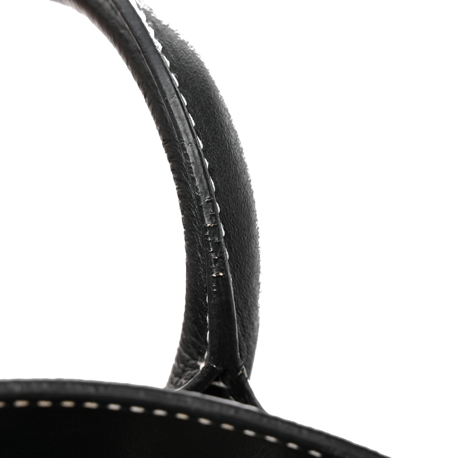 Saint Laurent Grained Calfskin Topstitch Small Sac De Jour Black Porcelain 11 of 11