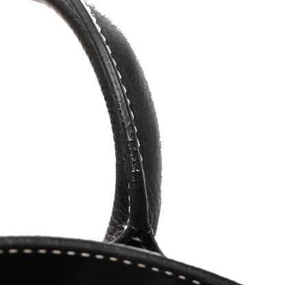 Saint Laurent Grained Calfskin Topstitch Small Sac De Jour Black Porcelain 11 of 11