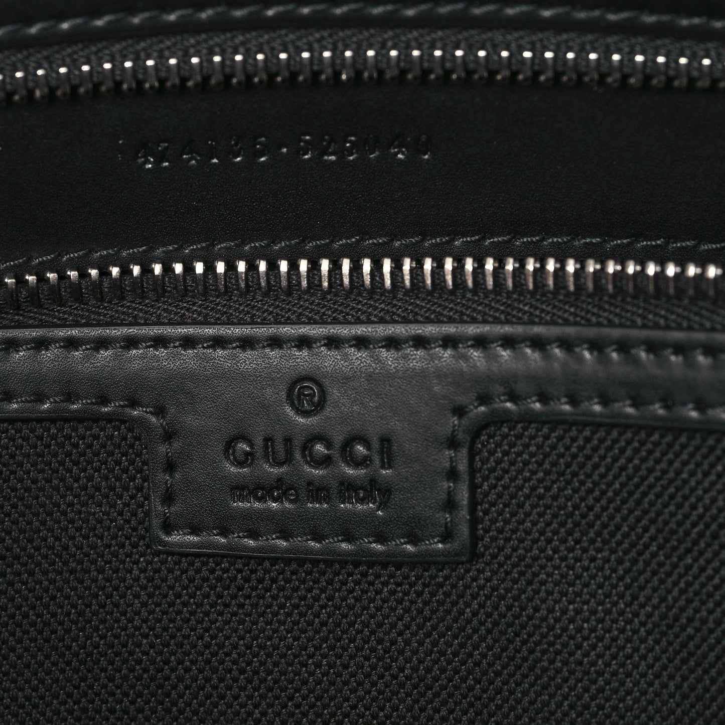 GG Supreme Monogram Appia Calfskin Web Briefcase Black