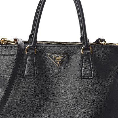 Prada Saffiano Medium Galleria Double Zip Tote Black 8 of 12