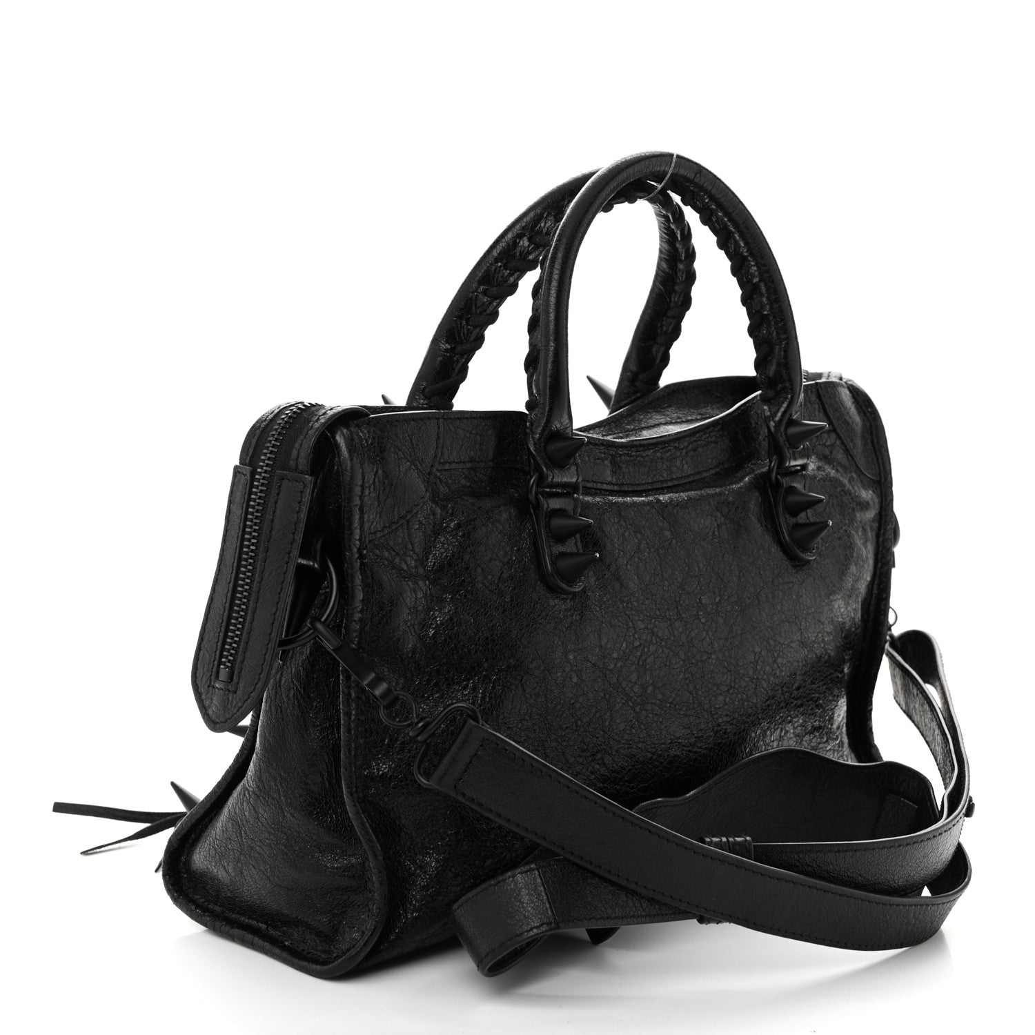 Balenciaga Agneau Spikes Black Hardware S City Black 4 of 12