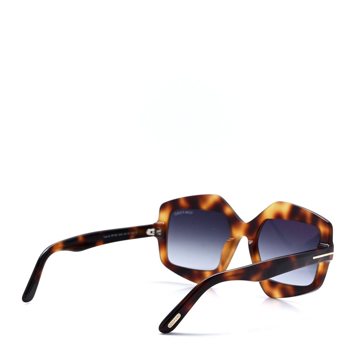 Tom Ford Tate-02 Irregular Square Sunglasses TF789 Dark Havana 4 of 9