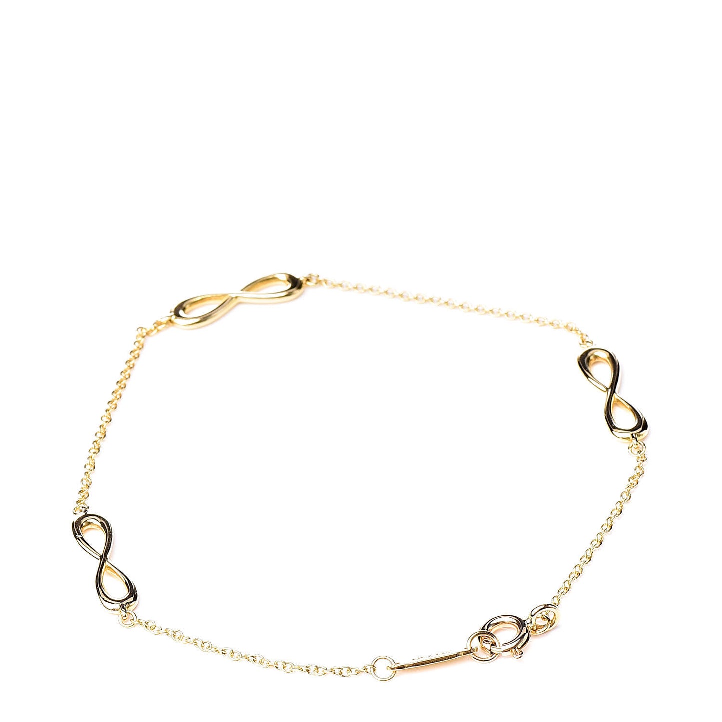18K Yellow Gold Infinity Endless Bracelet
