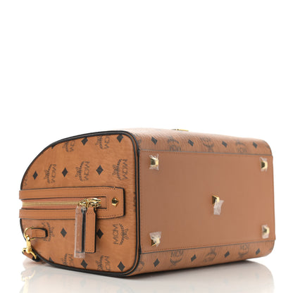 MCM Visetos Medium Boston Bag Cognac 3 of 11