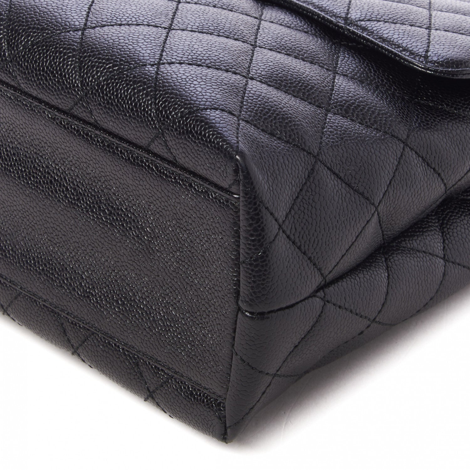 Chanel Caviar Quilted Jumbo Kelly Flap Black 4 of 9