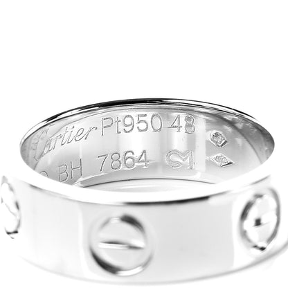 Cartier Platinum 5.5mm LOVE Ring 48 4.5 4 of 4