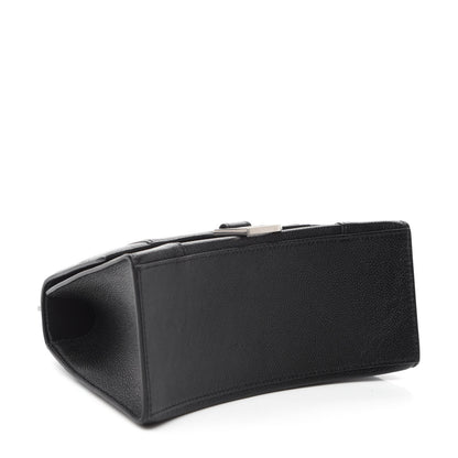 Balenciaga Grained Calfskin Small Hourglass Top Handle Bag Black 4 of 11