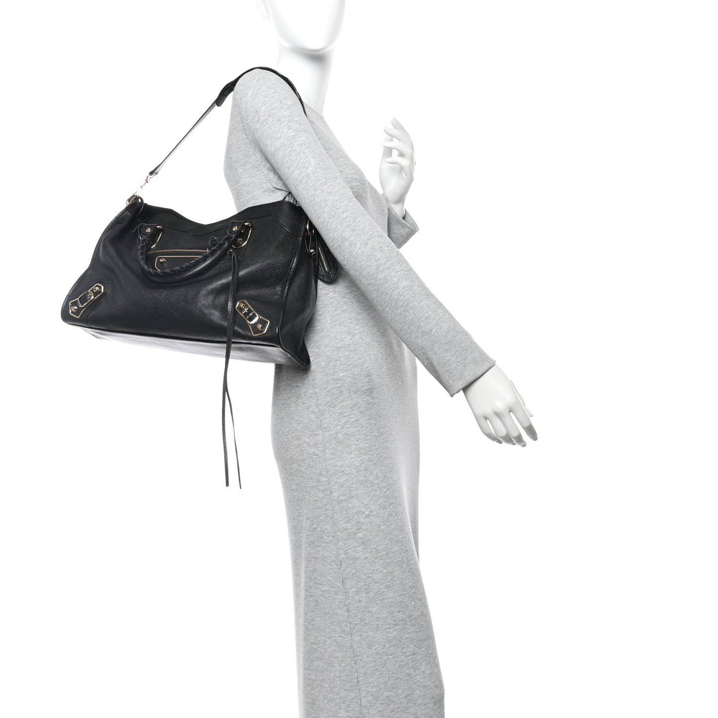 Chevre Gold Metallic Edge Hardware City Black