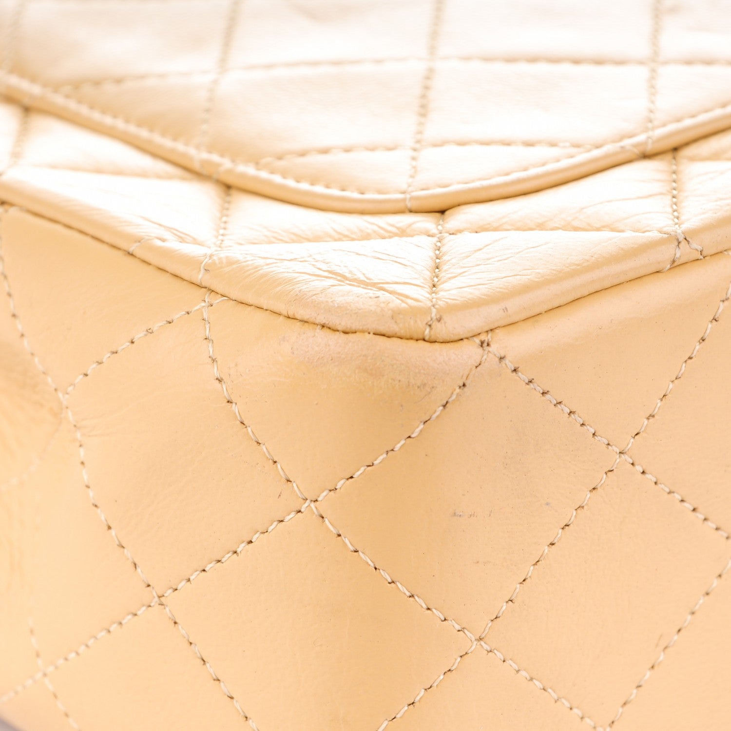 Chanel Lambskin Quilted Medium Double Flap Beige 11 of 13