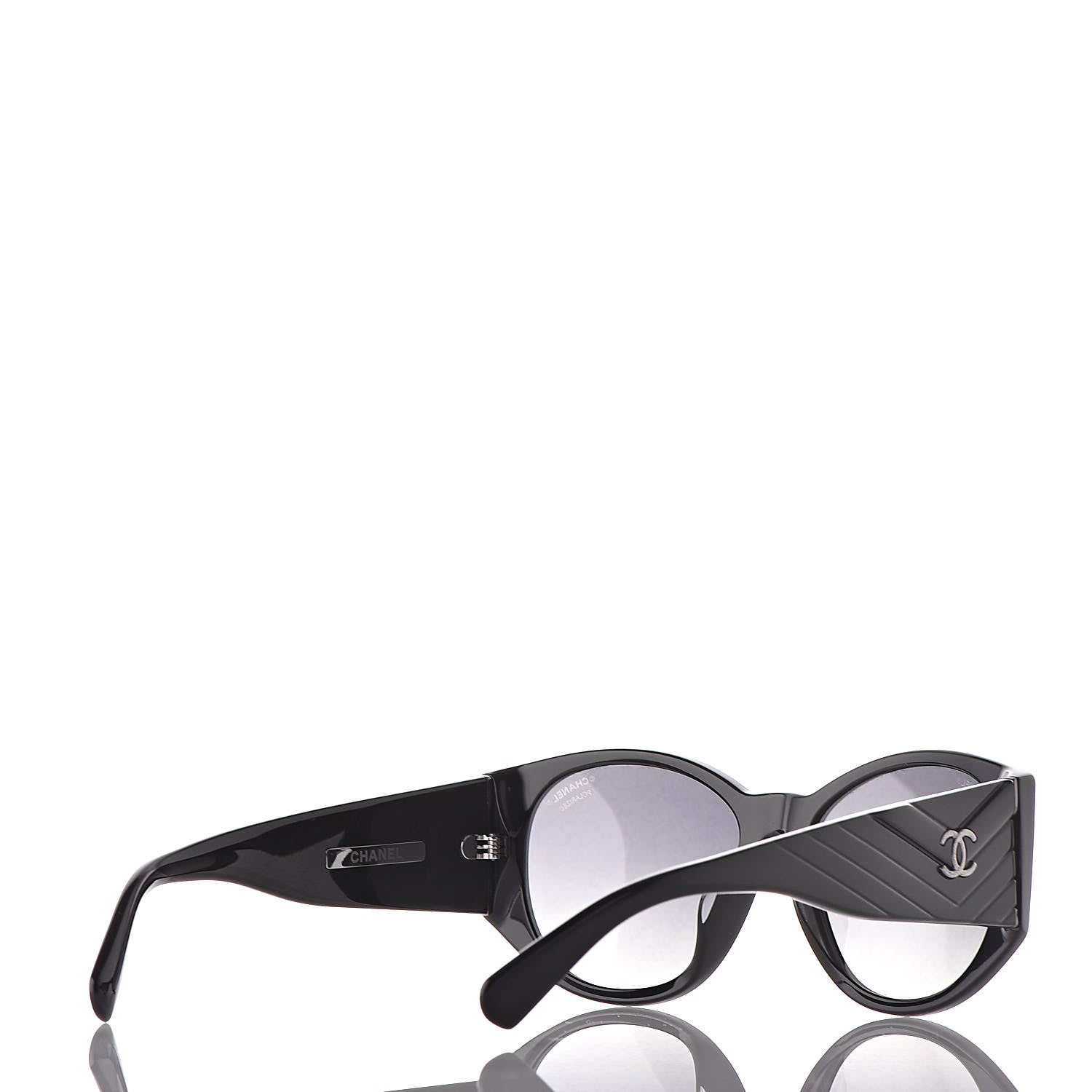 Chanel Oval Sunglasses 5411-A Black 4 of 9