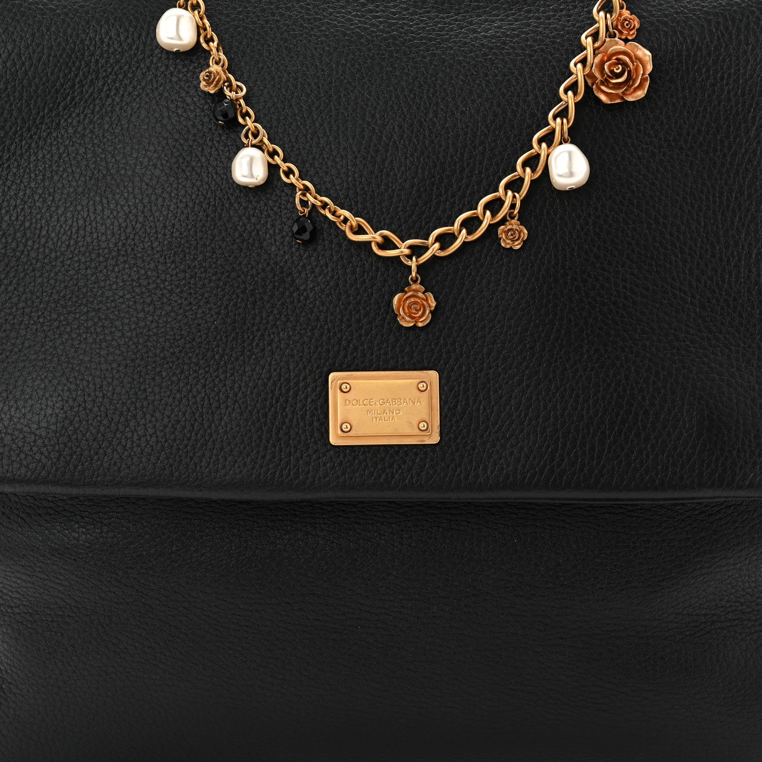 Dolce & Gabbana Deerskin Cervo Large Miss Sicily Satchel Black 13 of 17