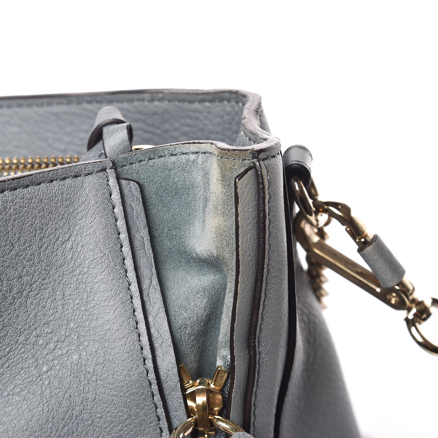 Calfskin Small Faye Day Shoulder Bag Cloudy Blue