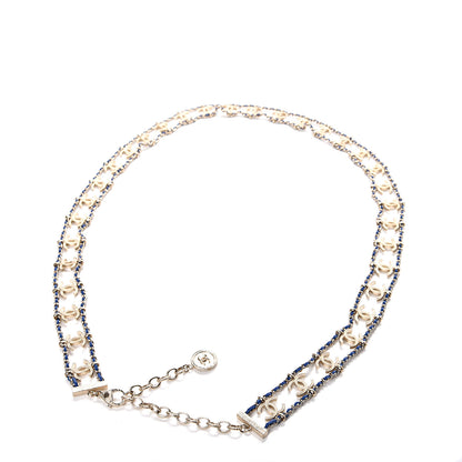 Chanel Calfskin CC Chain Fancy Belt 90 Gold Blue 2 of 4