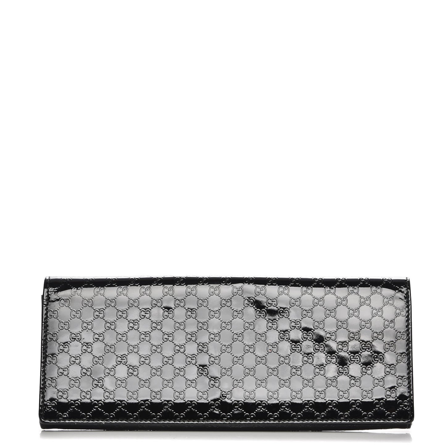 Patent Microguccissima Small Broadway Clutch Black