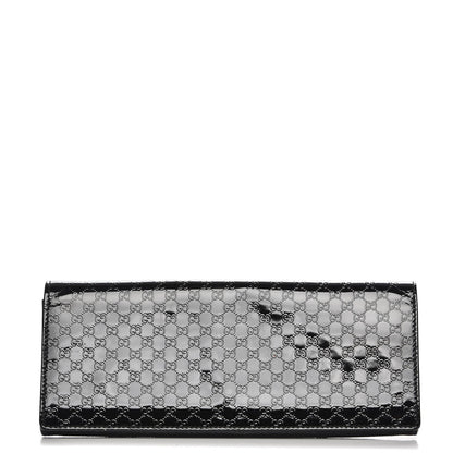 Gucci Patent Microguccissima Small Broadway Clutch Black 1 of 7