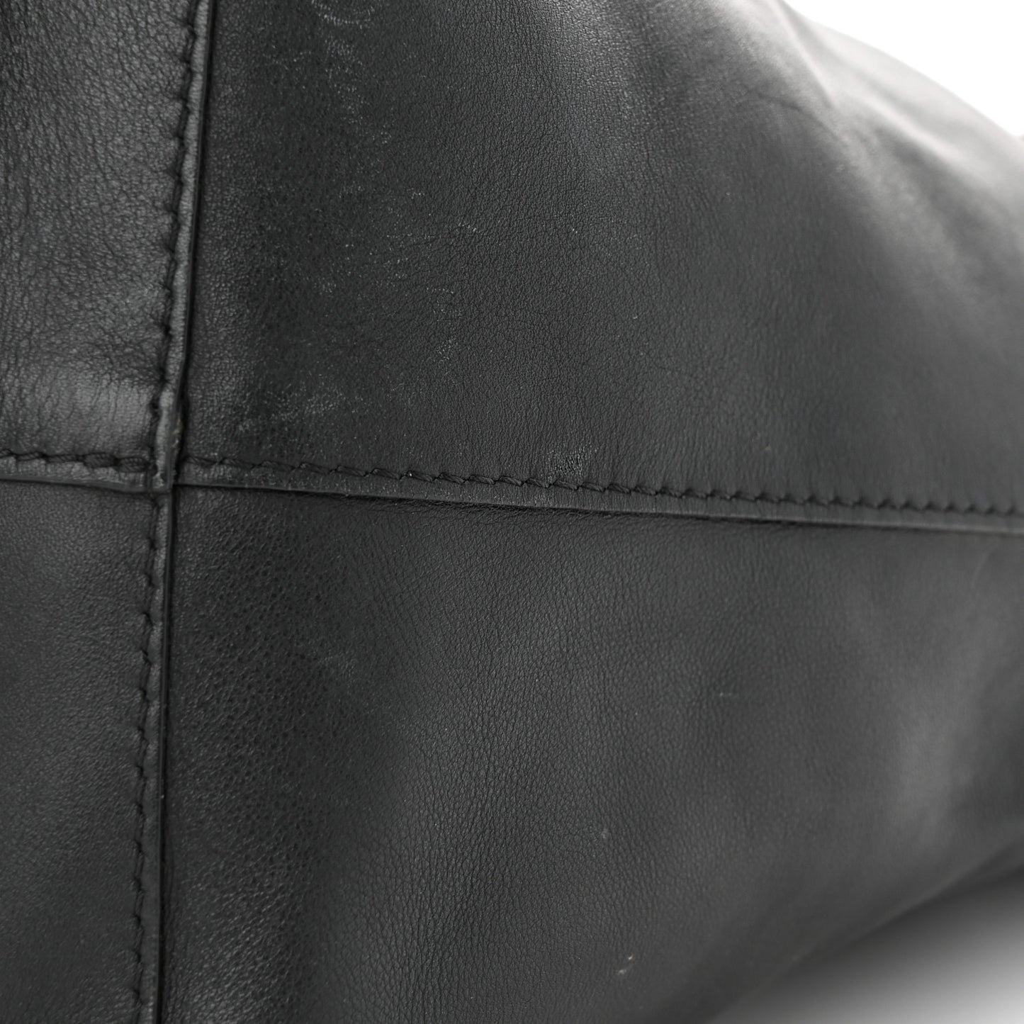 Calfskin Large Belt Tote Black
