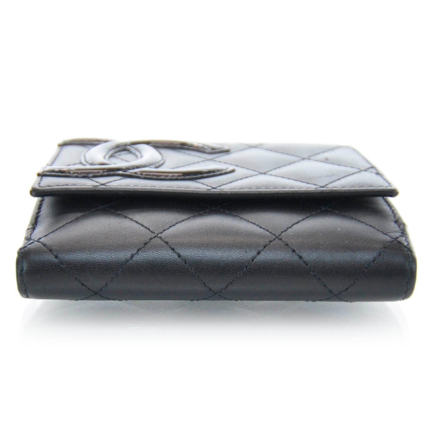 Chanel Cambon Quilted Compact Wallet Black 4 of 8
