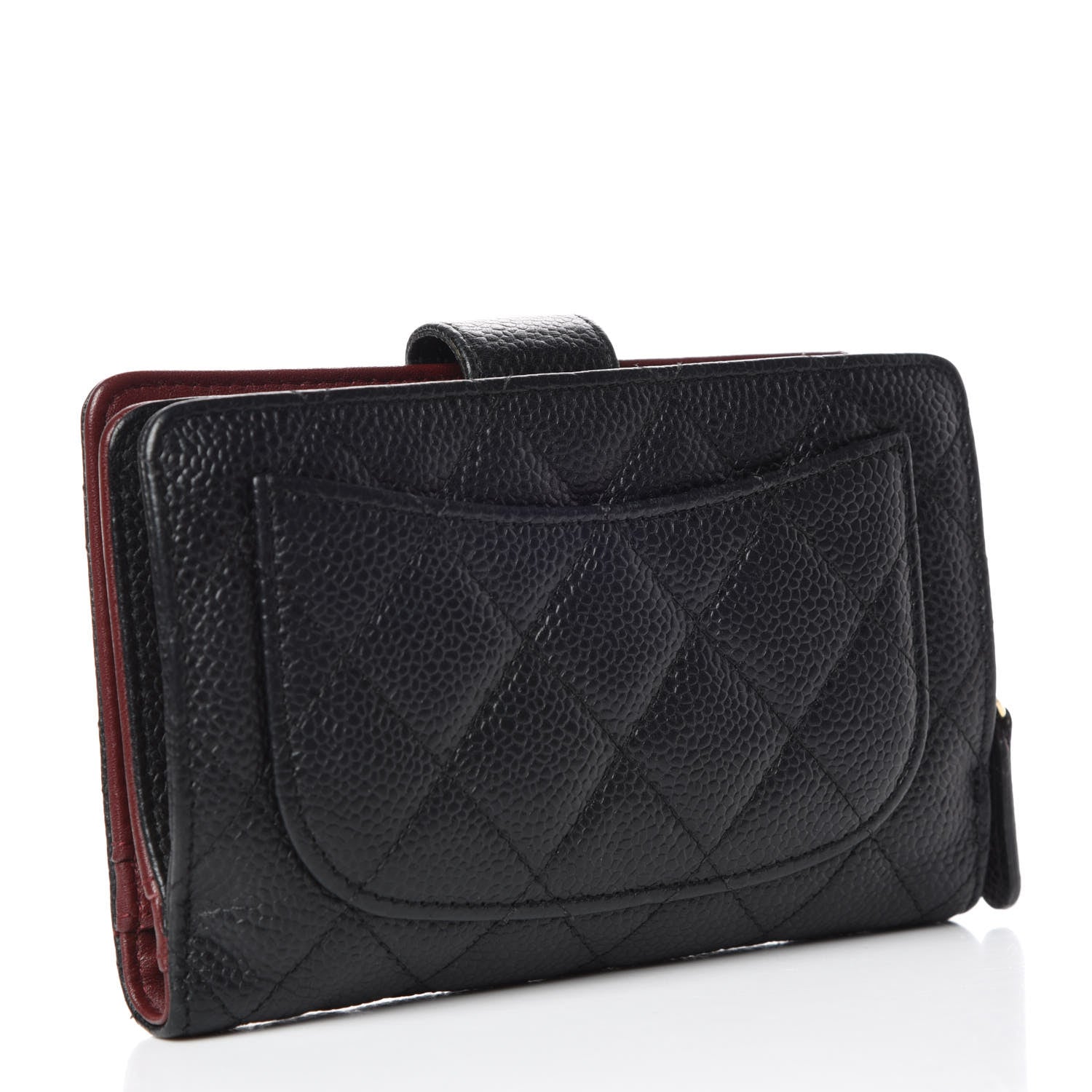 Chanel Caviar Quilted Zipped Pocket Wallet Black 3 of 12