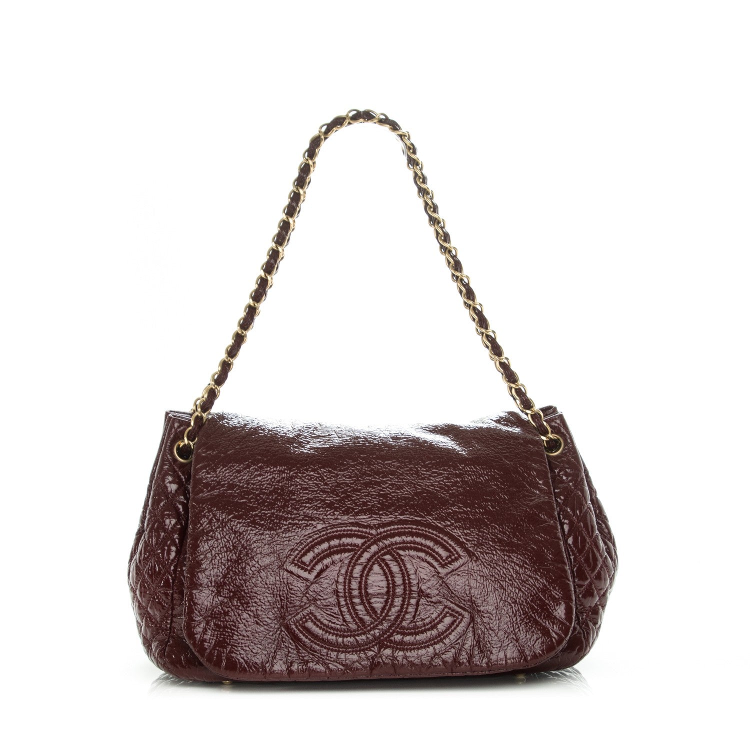 Chanel Vinyl XL Rock and Chain Flap Bordeaux 1 of 7
