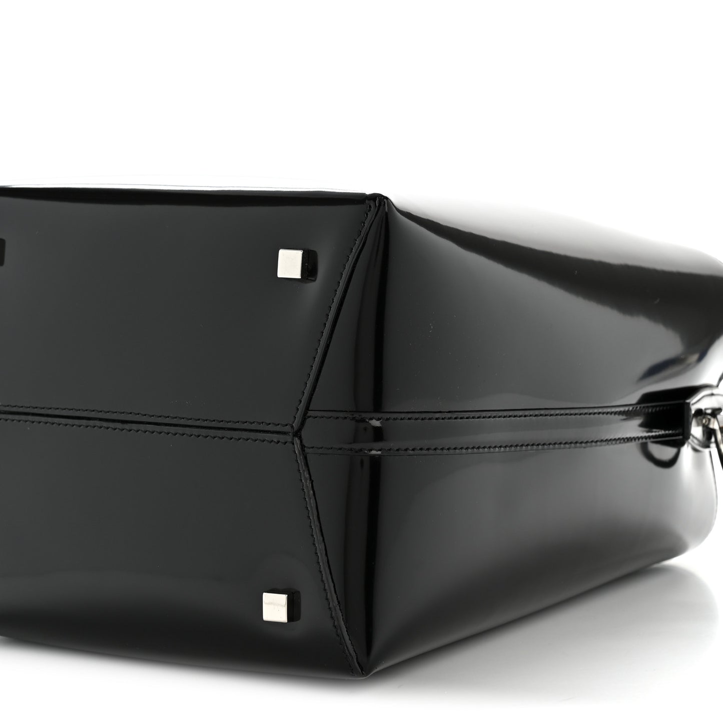 Patent Calfskin Le 37 Bucket Bag Black